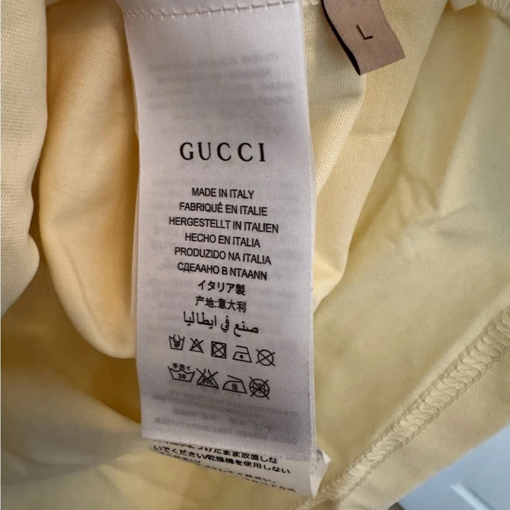 Gucci Men's Firenze 1921 Large Cream T-Shirt